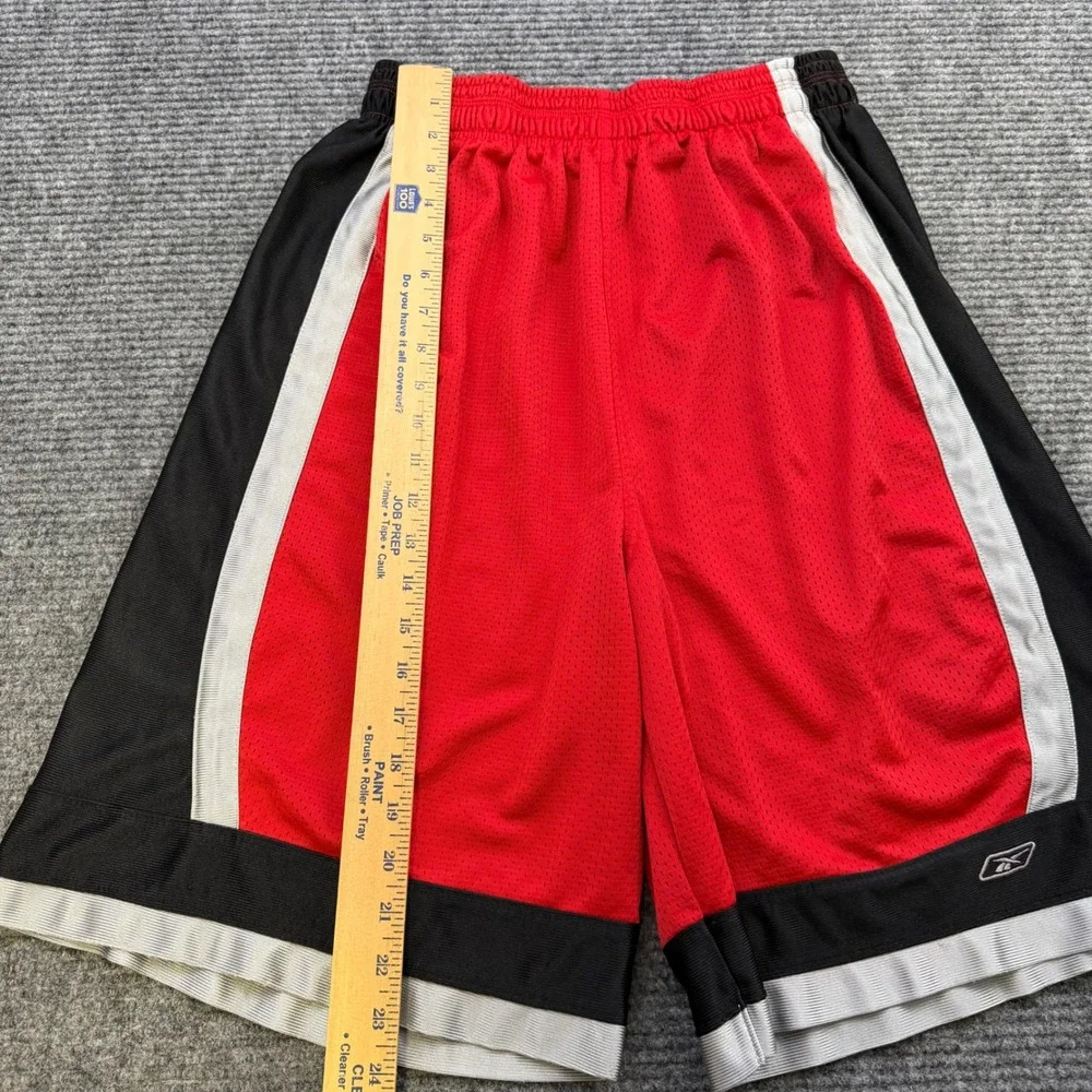 Vintage Reebok RBK Dazzle Basketball Shorts Size Medium Red Shimmer Super Shiny